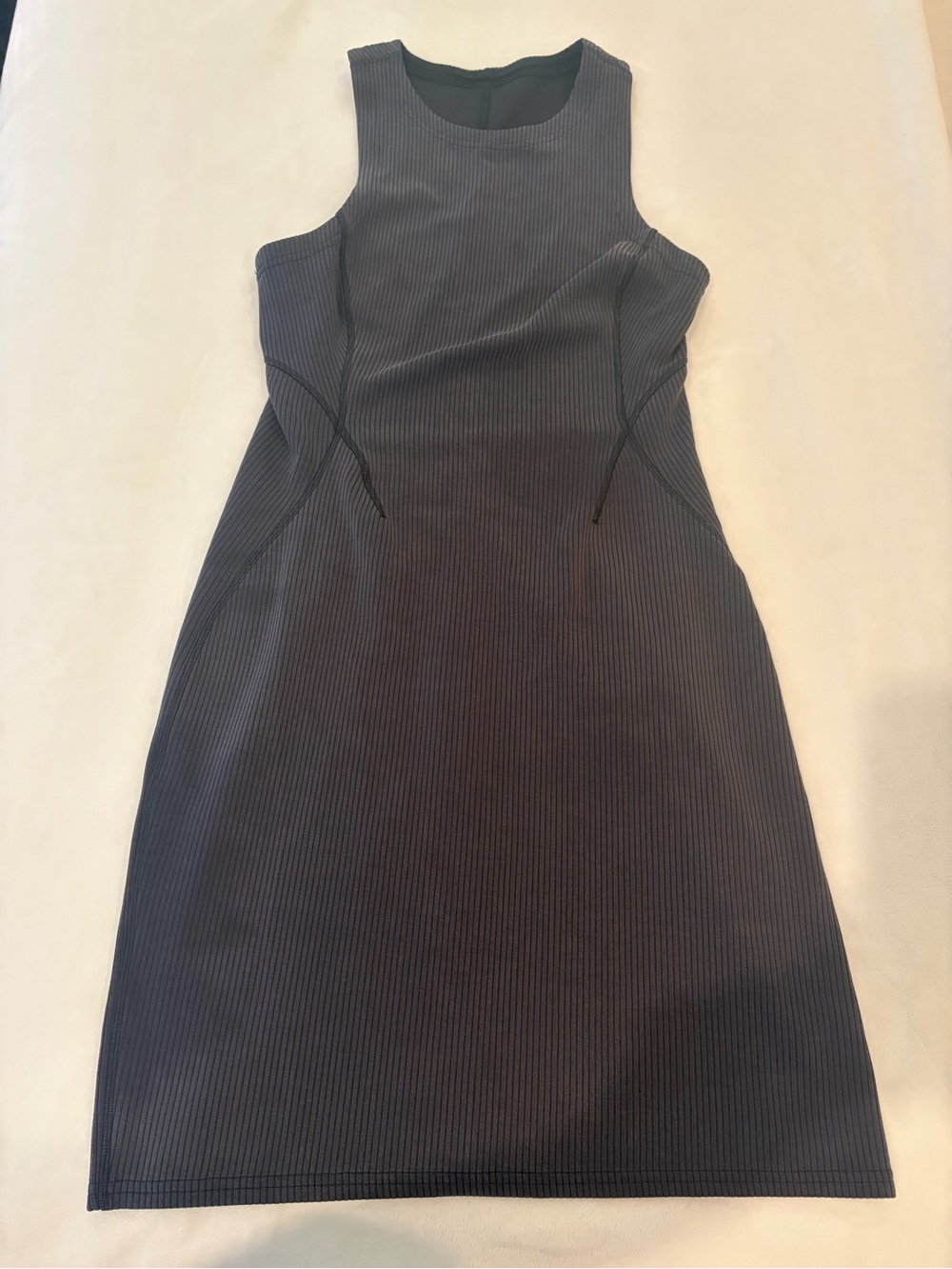 lululemon athletica Black Ribbed Sleeveless Tank Dress